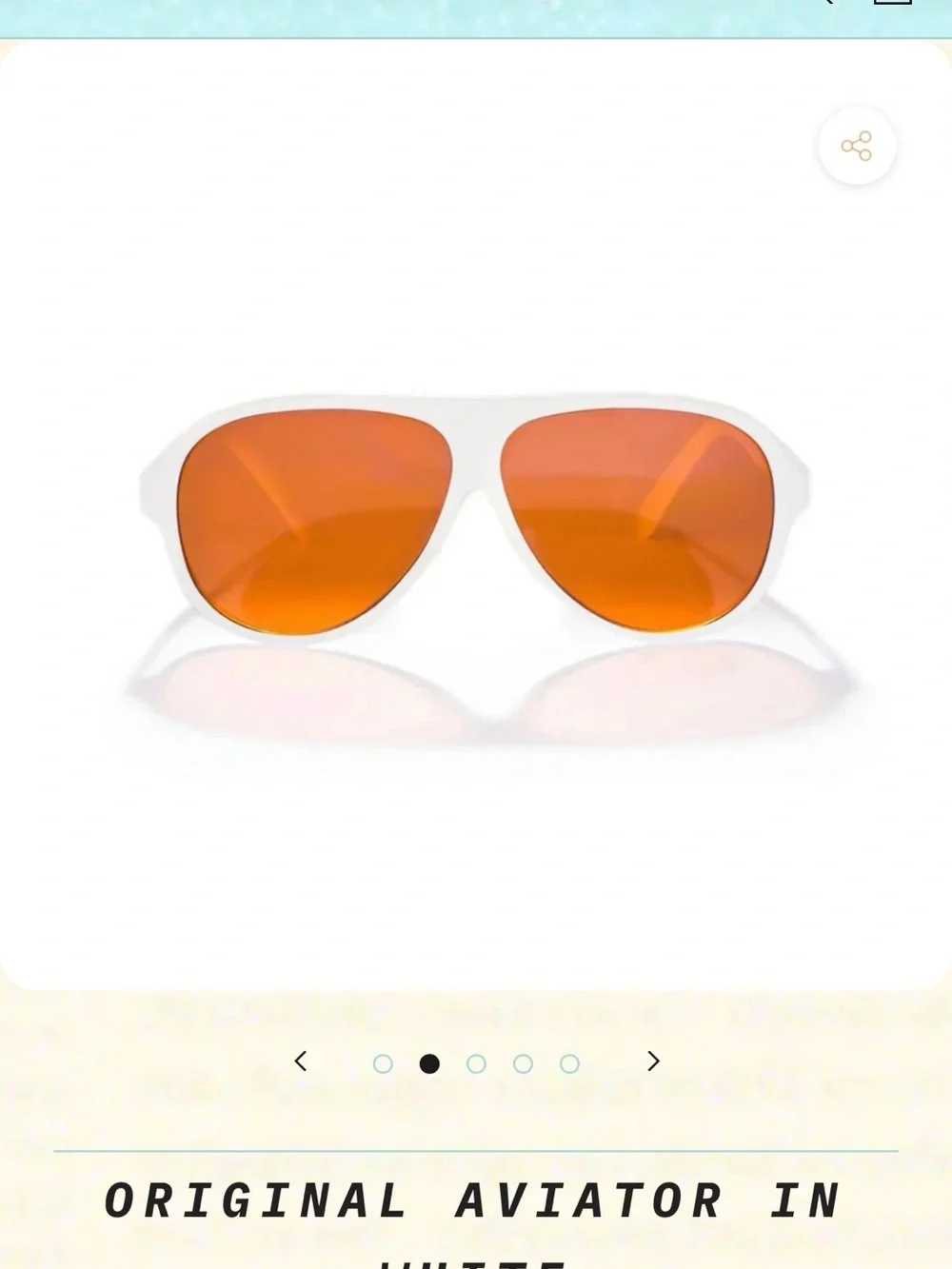 Original BluBlocker White Aviator Sunglasses with Orange Lenses - Link